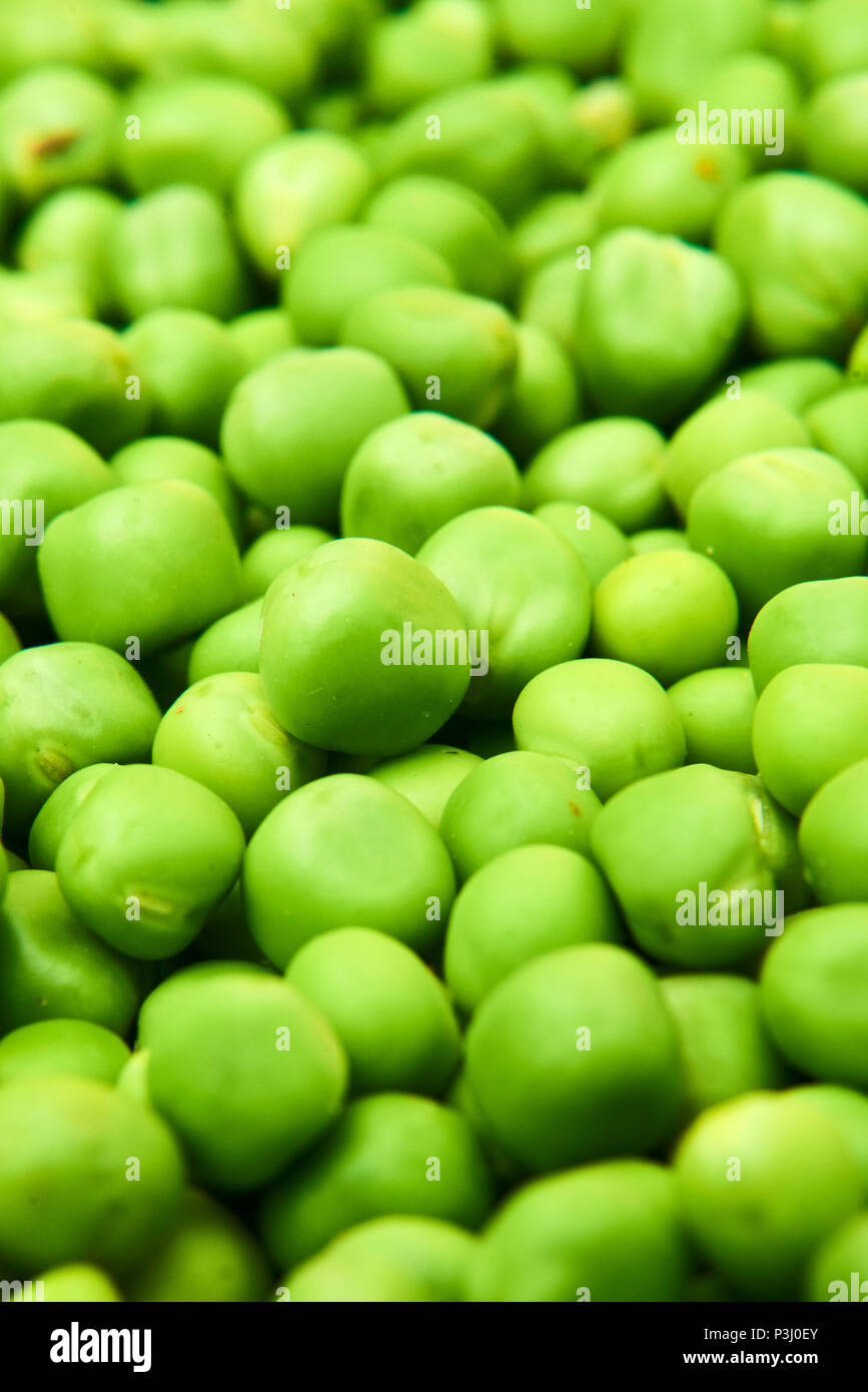 Fresh green peas background texture top view Stock Photo Alamy