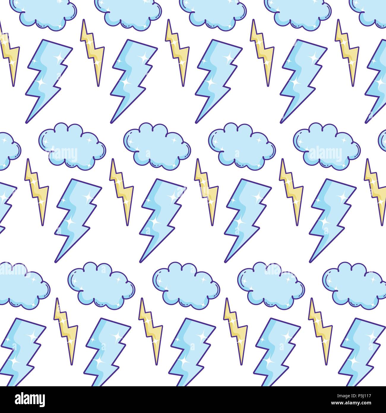 thunders storm and cloud weather background Stock Vector Image & Art ...