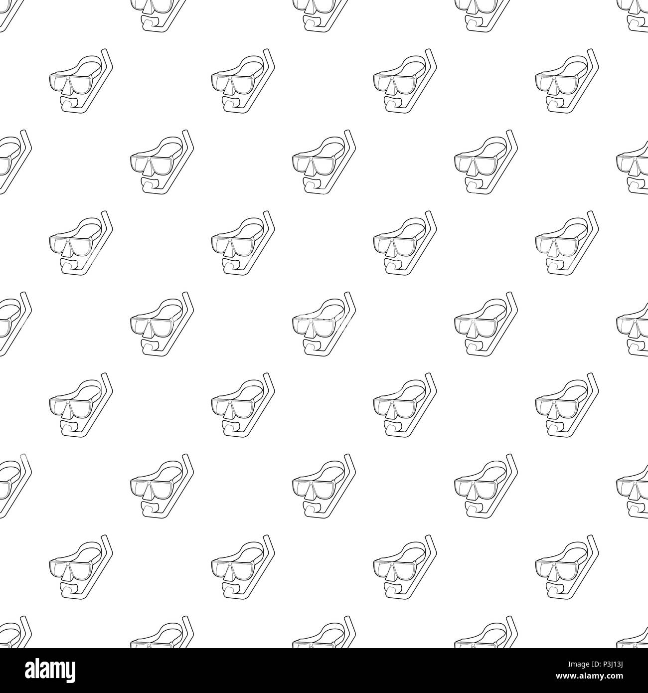Diving mask pattern vector seamless Stock Vector