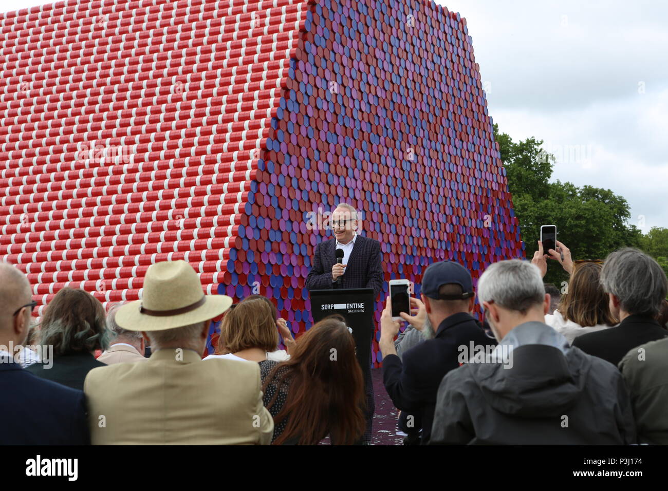 CHRISTO AND JEANNE CLAUDE BARRELS AND THE LASTABA 1958-2018 Stock Photo
