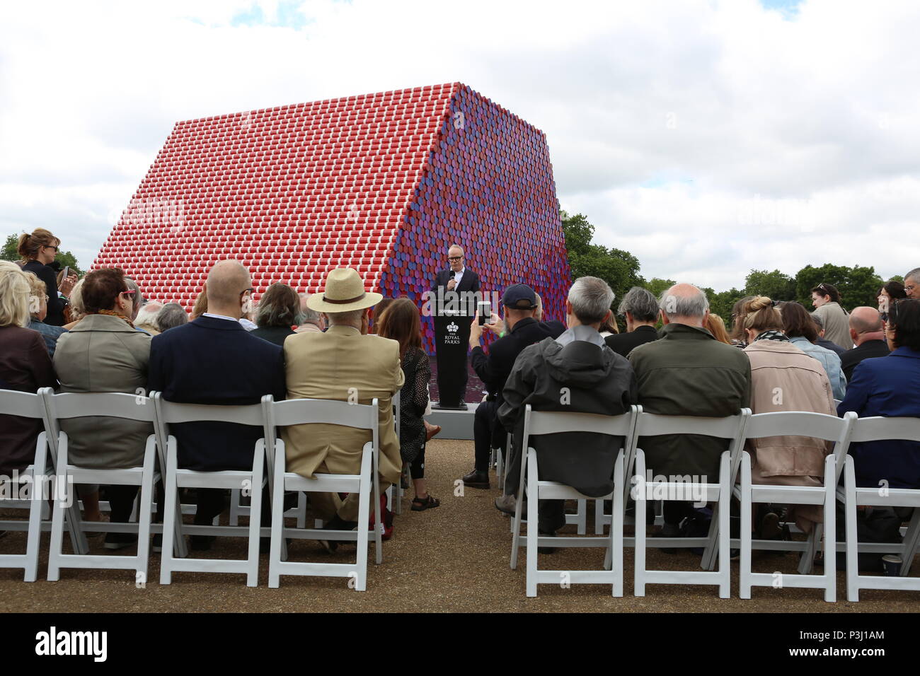 CHRISTO AND JEANNE CLAUDE BARRELS AND THE LASTABA 1958-2018 Stock Photo