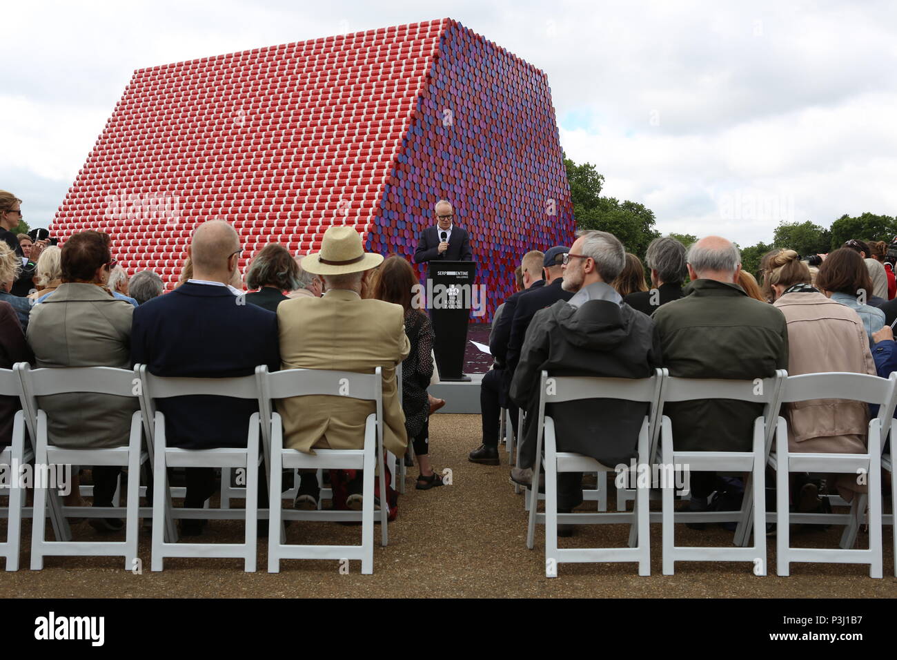 CHRISTO AND JEANNE CLAUDE BARRELS AND THE LASTABA 1958-2018 Stock Photo