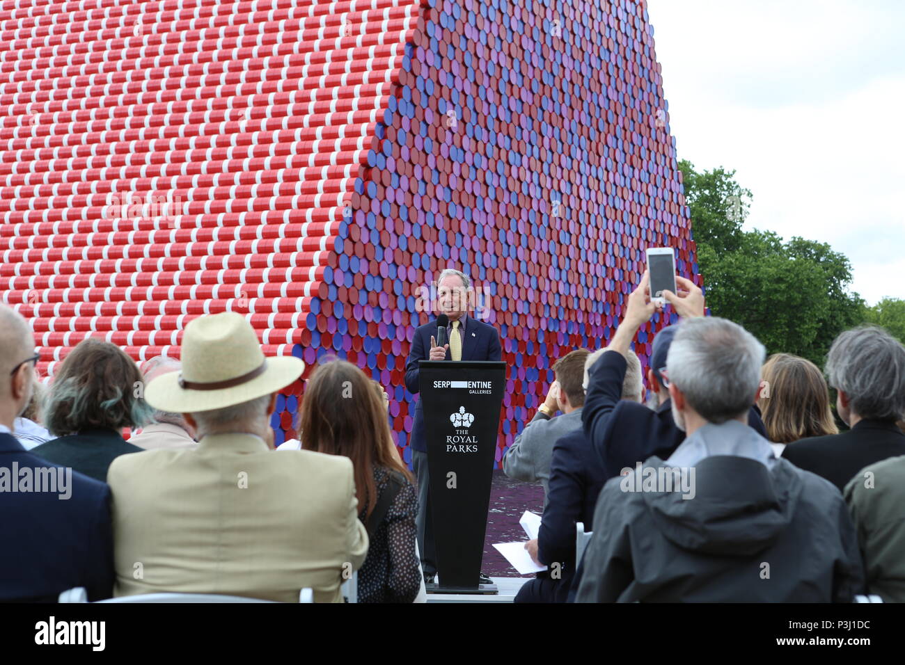 CHRISTO AND JEANNE CLAUDE BARRELS AND THE LASTABA 1958-2018 Stock Photo