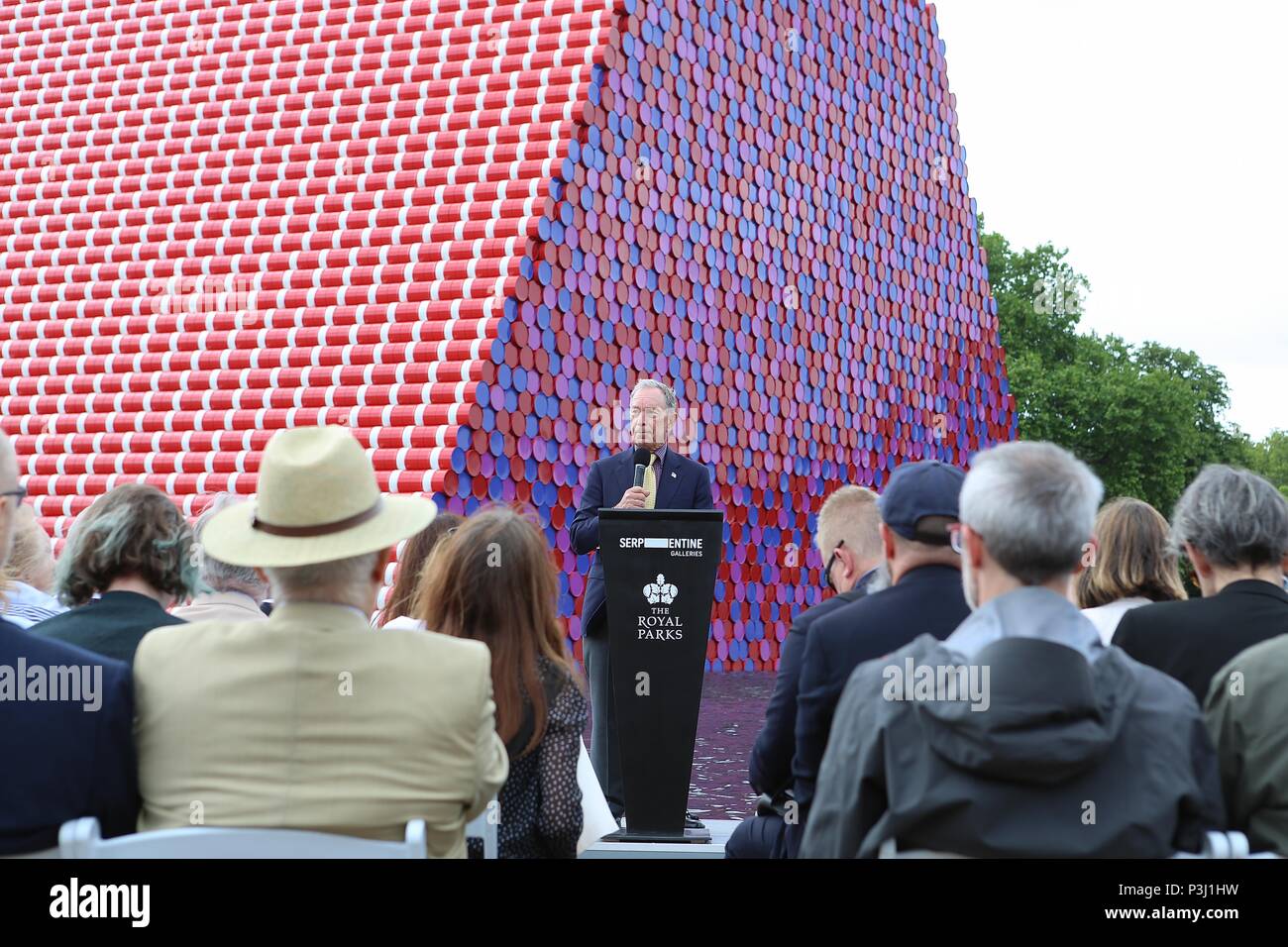 CHRISTO AND JEANNE CLAUDE BARRELS AND THE LASTABA 1958-2018 Stock Photo