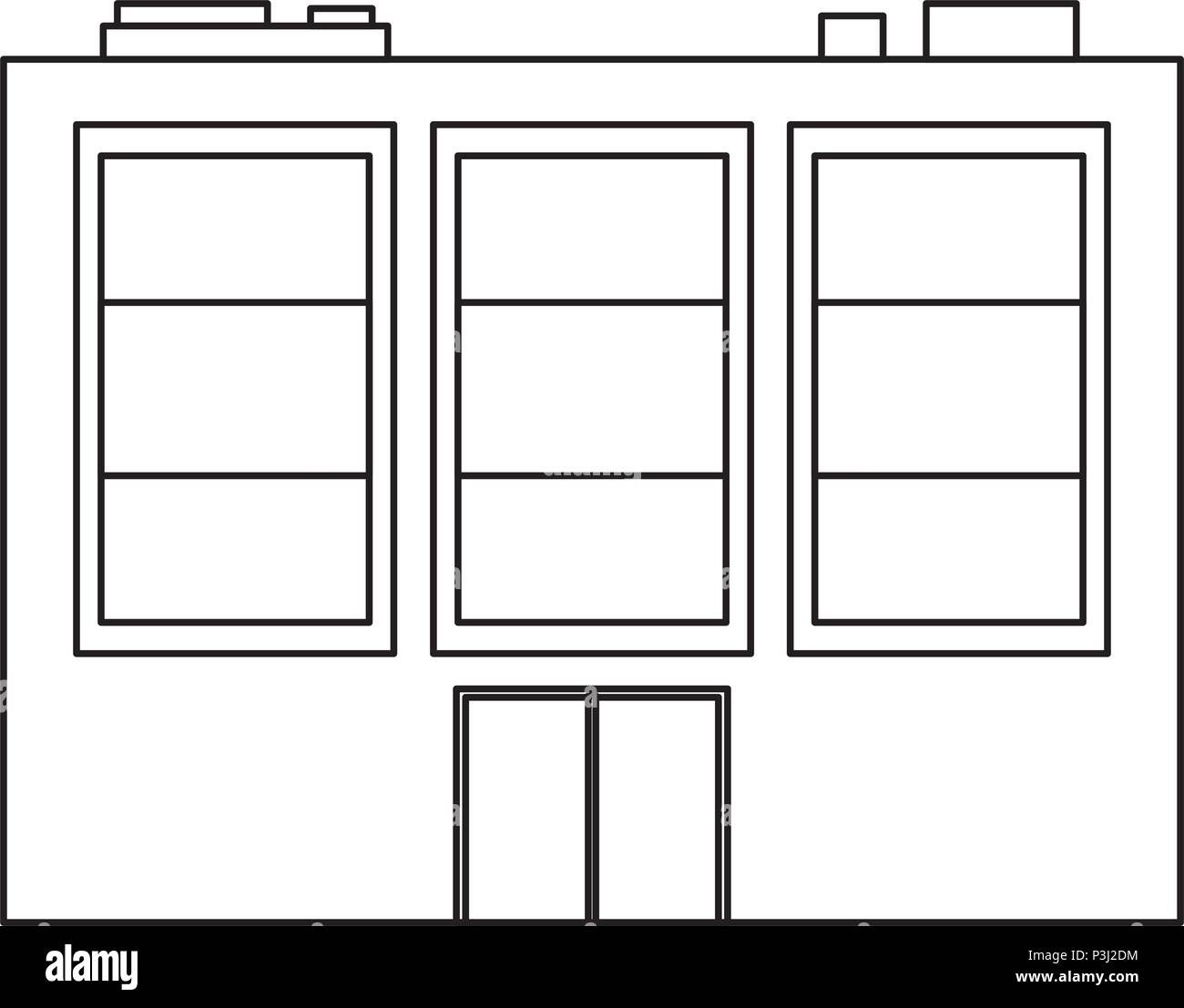 city building icon over white background, vector illustration Stock ...