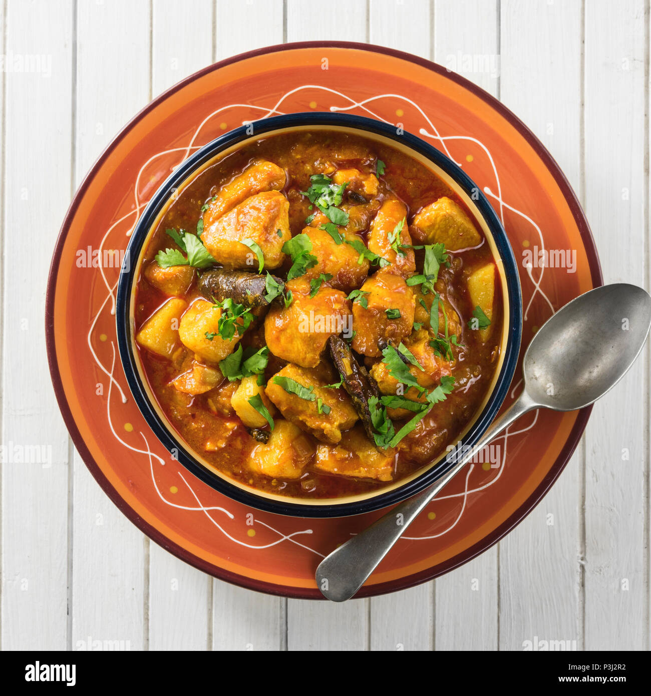 Cape Malay chicken curry. South Africa Food Stock Photo - Alamy