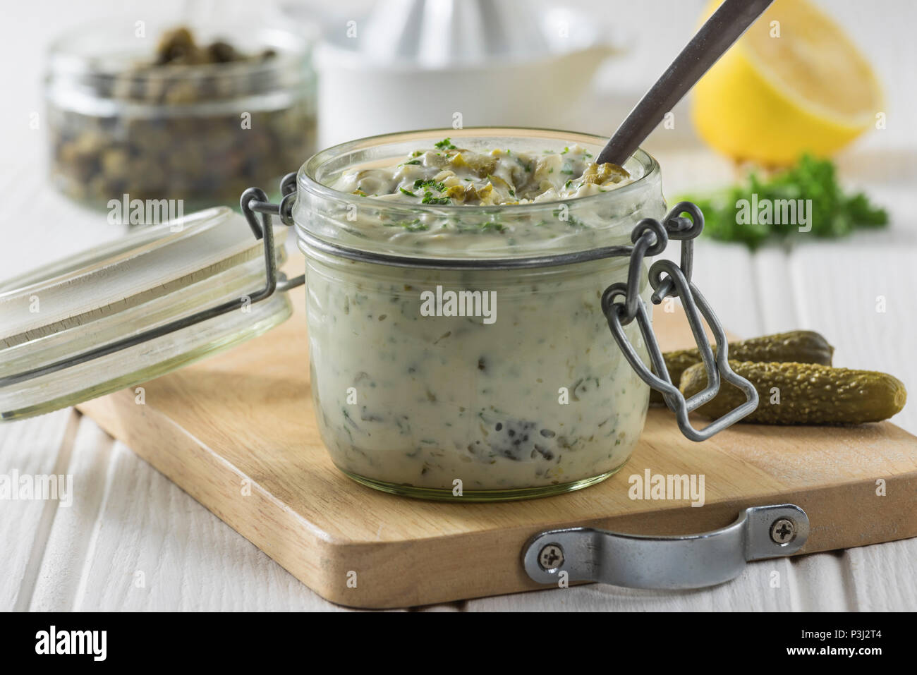 Tartare sauce. Stock Photo