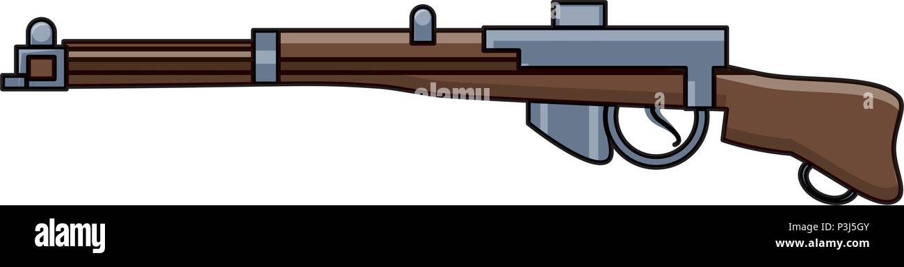shotgun weapon icon over white background, vector illustration Stock ...