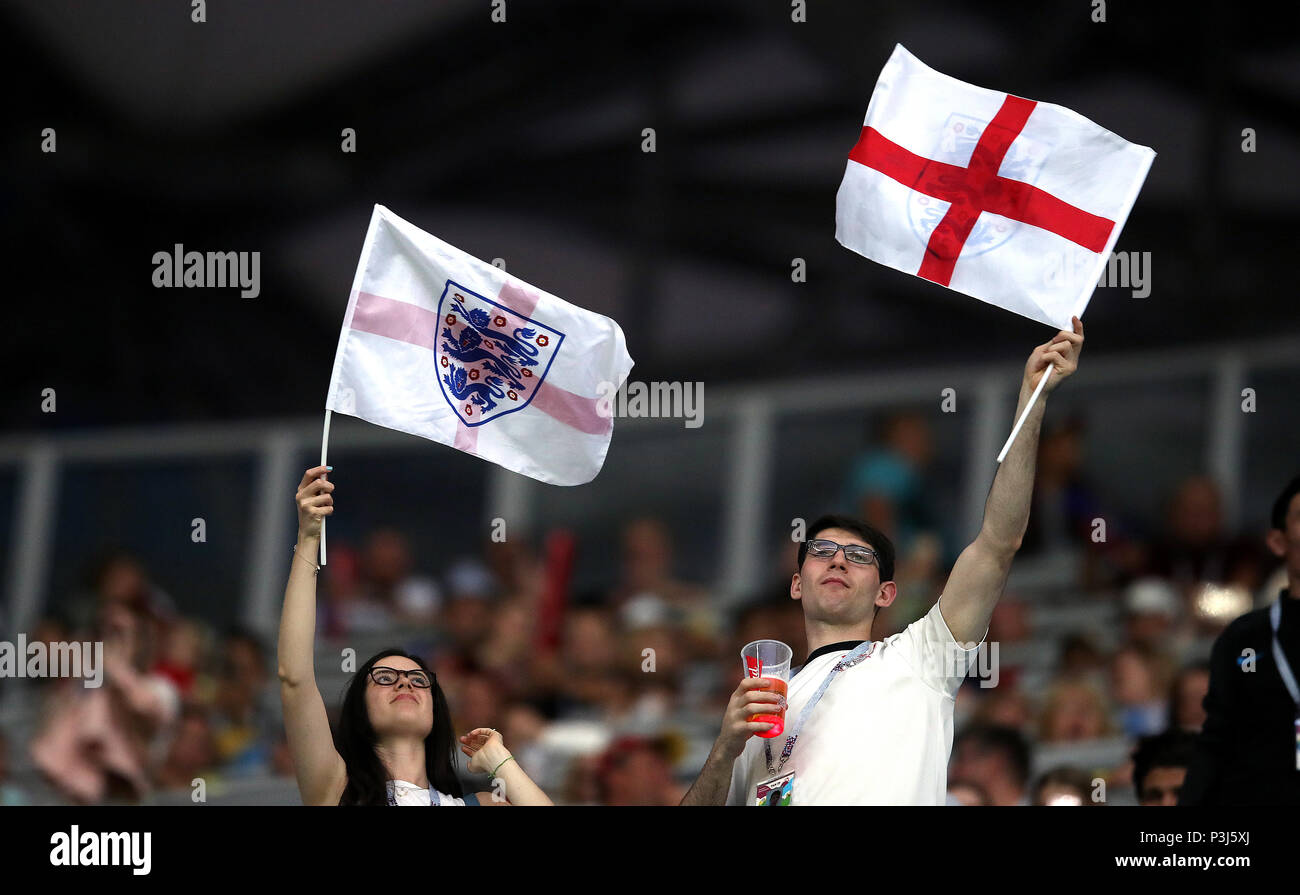 England fans show their support in the stands prior to the FIFA World ...