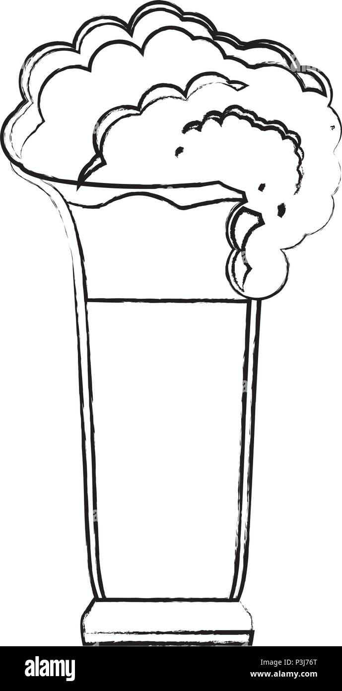 glass with irish beer over white background, vector illustration Stock