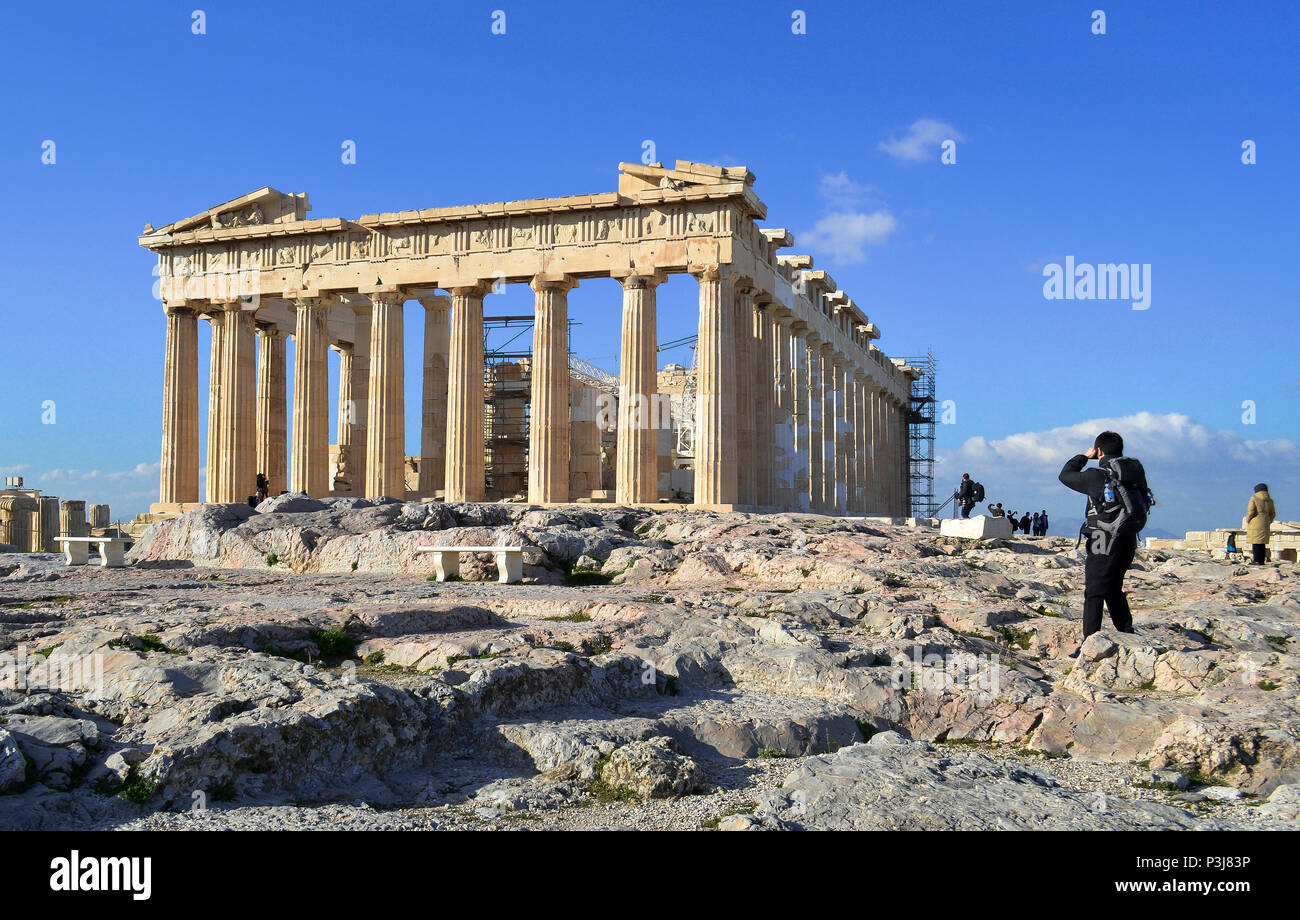The Parthenon - The temple of Athena at the Acropolis in Athens, Greece ...
