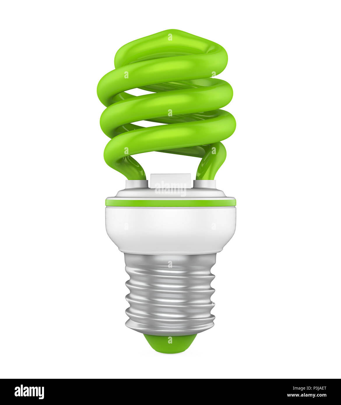 Energy Saving Compact Fluorescent Light Bulb Isolated Stock Photo - Alamy