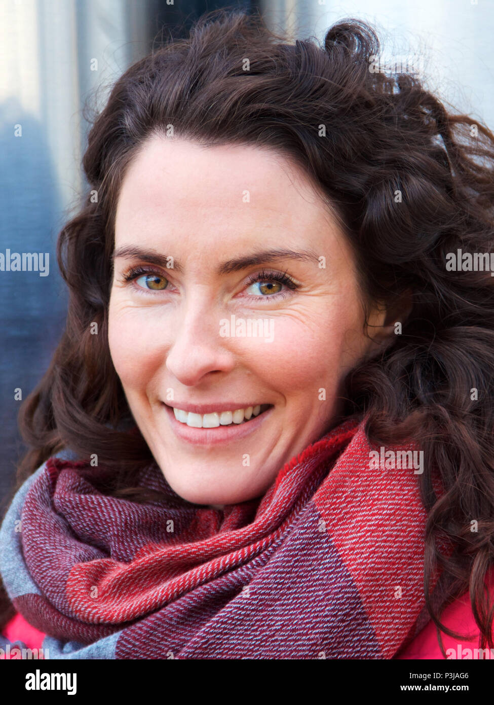 Happy girl wearing big hi-res stock photography and images - Alamy