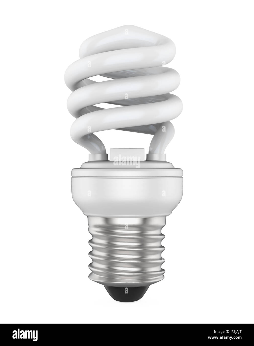 Energy Saving Compact Fluorescent Light Bulb Isolated Stock Photo Alamy