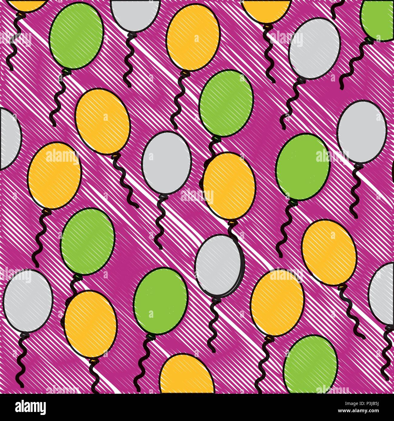 Background of balloons pattern, vector illustration Stock Vector Image ...