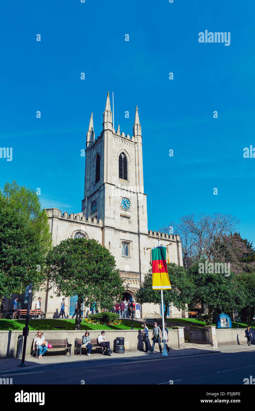 Windsor, UK - April 2018: St John the Baptist, Windsor Parish Church located on High Street in Windsor, Berkshire, England Stock Photo