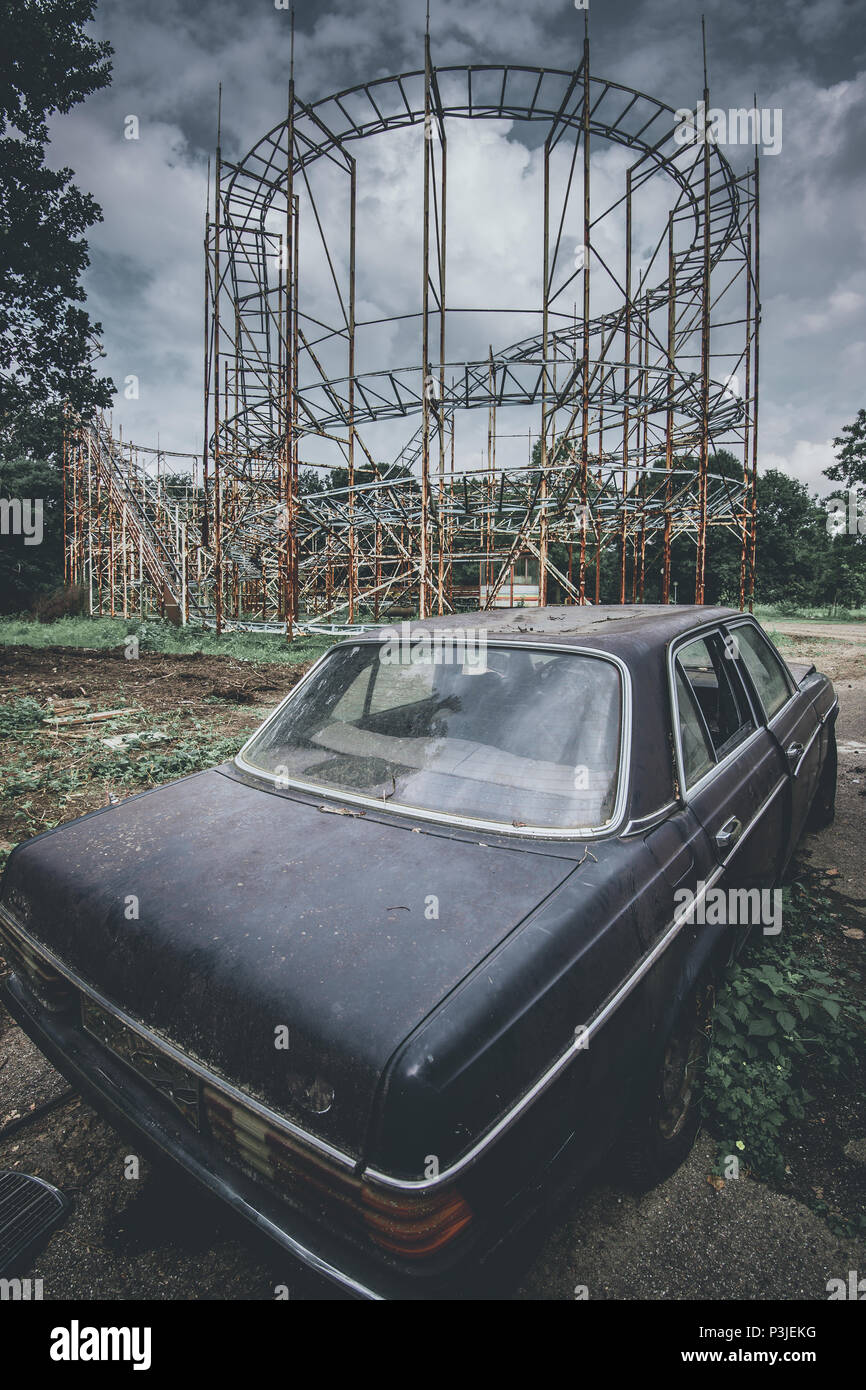 roller coaster - objects and places lost in time Stock Photo - Alamy