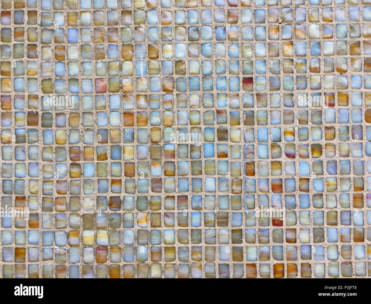 Colored tiled wall background. Bright mosaic seamless pattern Stock Photo