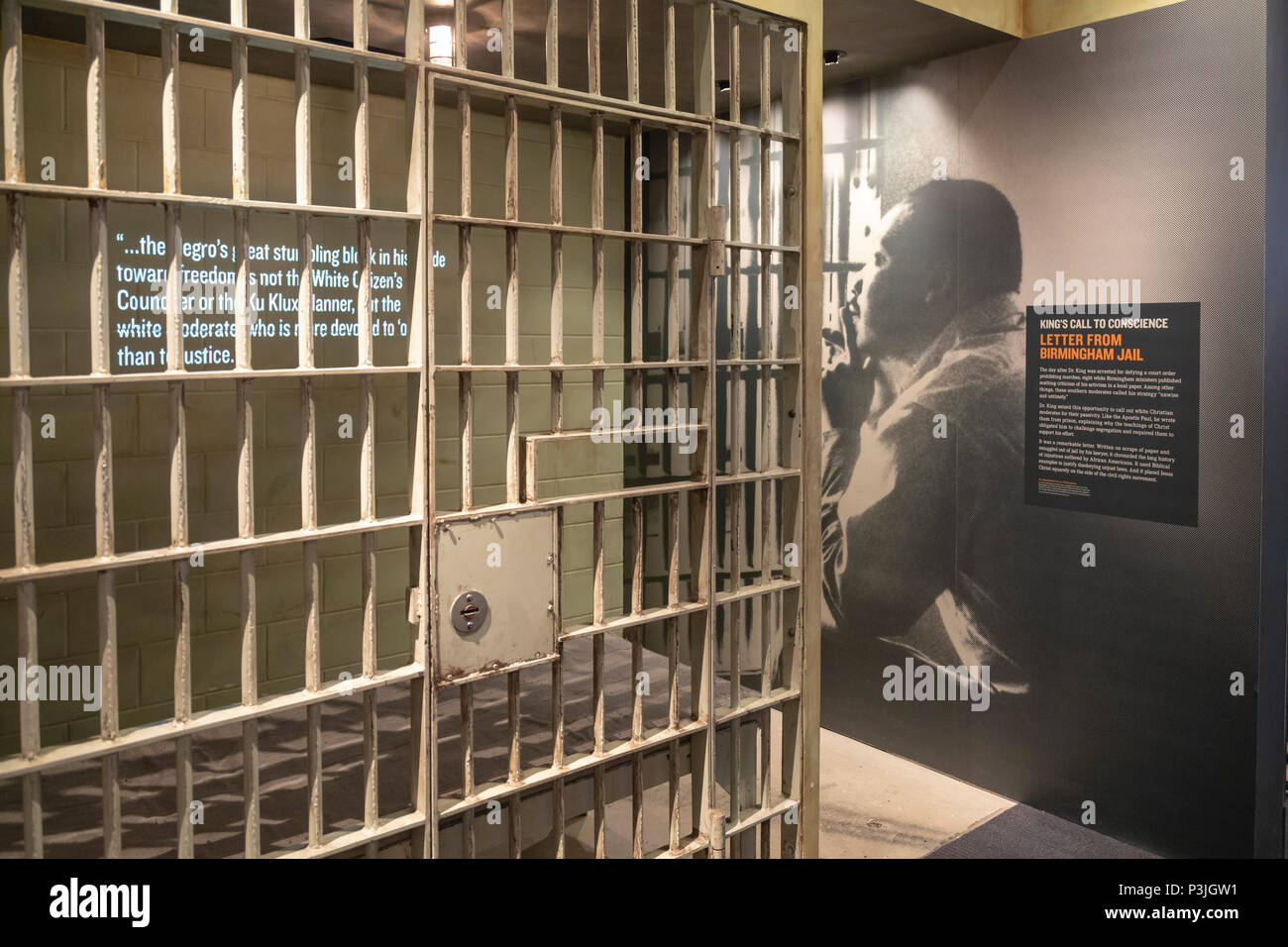 Memphis, Tennessee - The National Civil Rights Museum at the Lorraine Motel, where Martin Luther King, Jr. was assassinated in 1968. The text of Dr. K Stock Photo