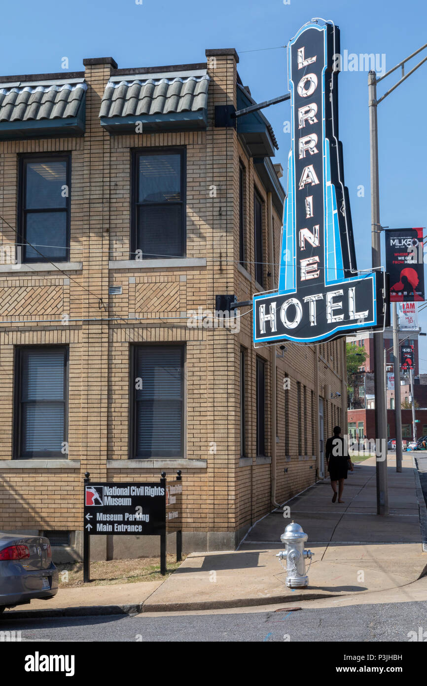 Memphis, Tennessee - The National Civil Rights Museum at the Lorraine Motel, where Martin Luther King, Jr. was assassinated in 1968. Stock Photo