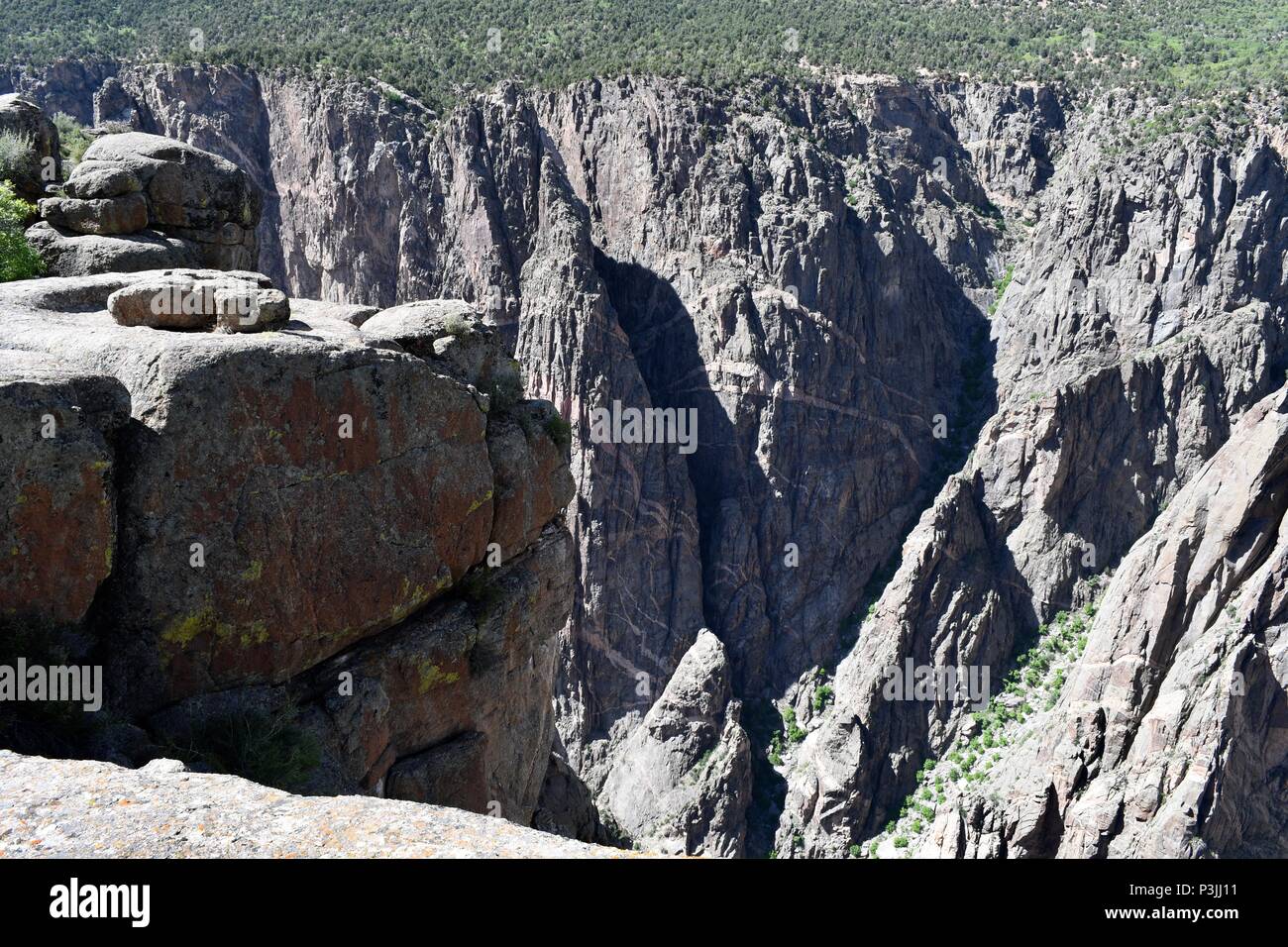 Black Canyon of the Gunnison River in Colorado Stock Photo