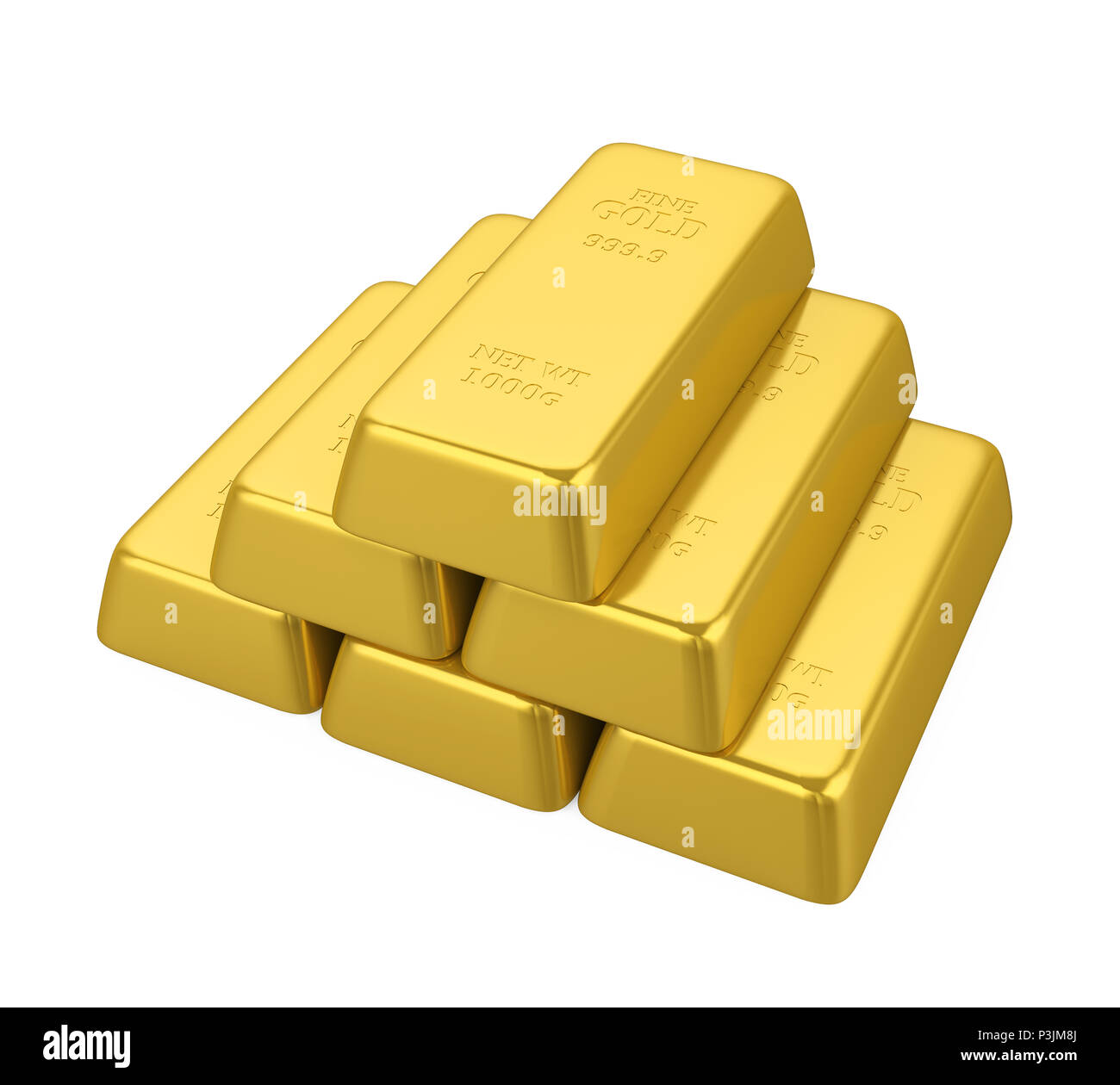 Gold Bars Isolated Stock Photo Alamy
