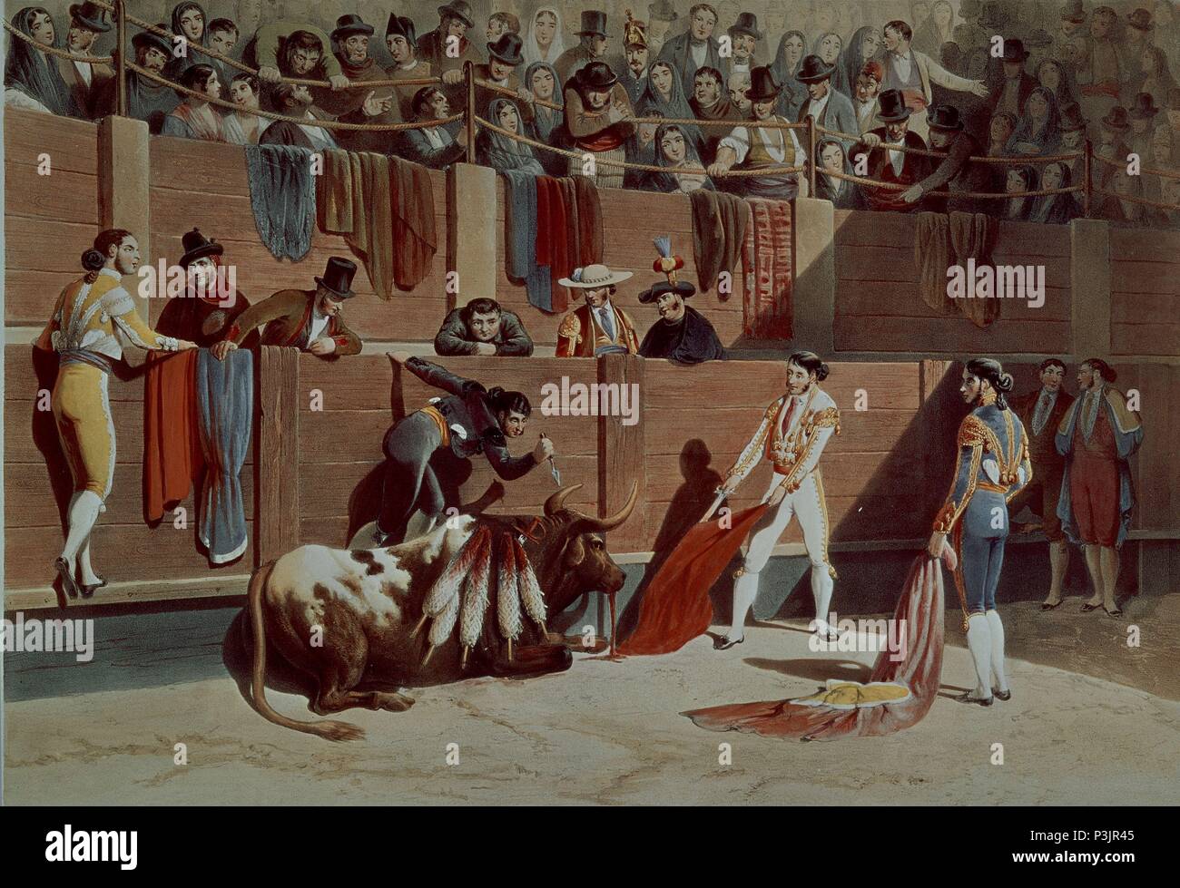 Tirage Albuminé Vintage 'Corrida De Toros' Espagne - Circa 1880, Format 15,5x20 Cm - Original