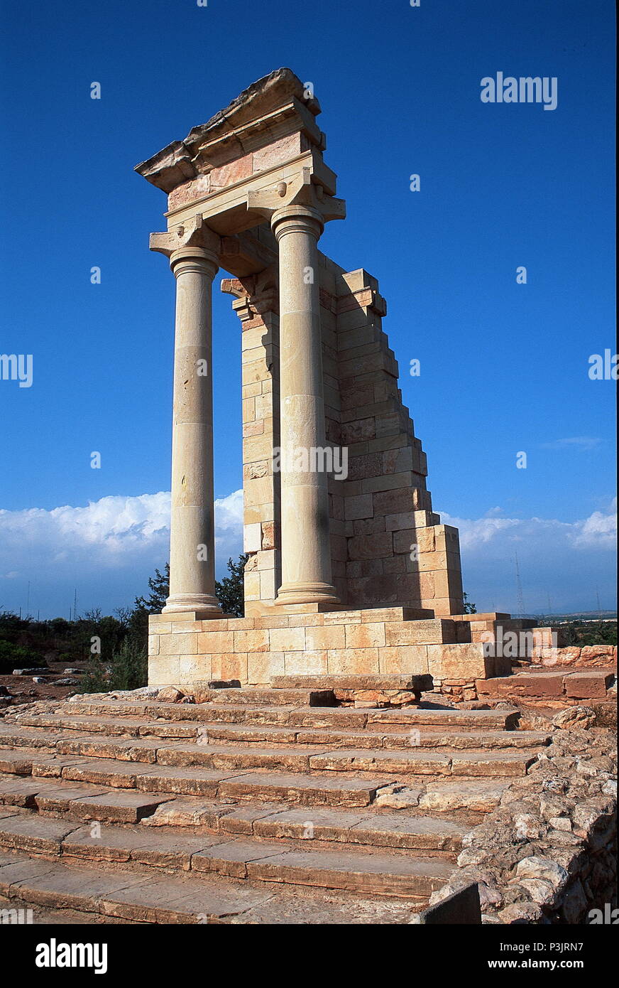 Republic of Cyprus - Temple of Apollo Hylates Stock Photo