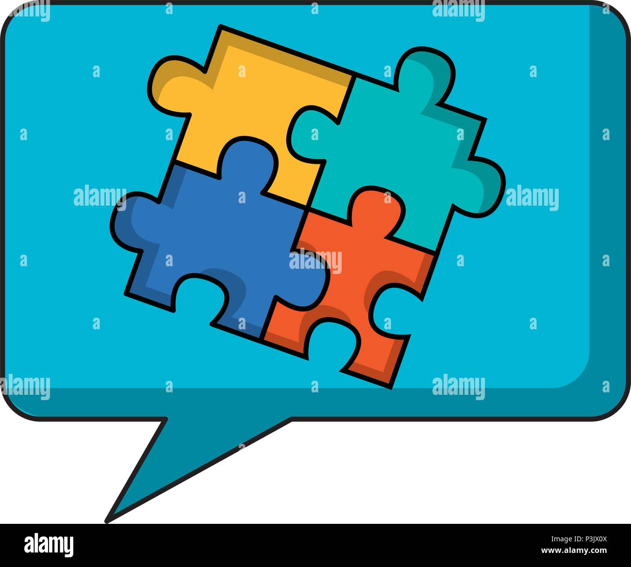 speech bubble with puzzle pieces isolated icon vector illustration speech bubble with puzzle pieces isolated icon vector illustration