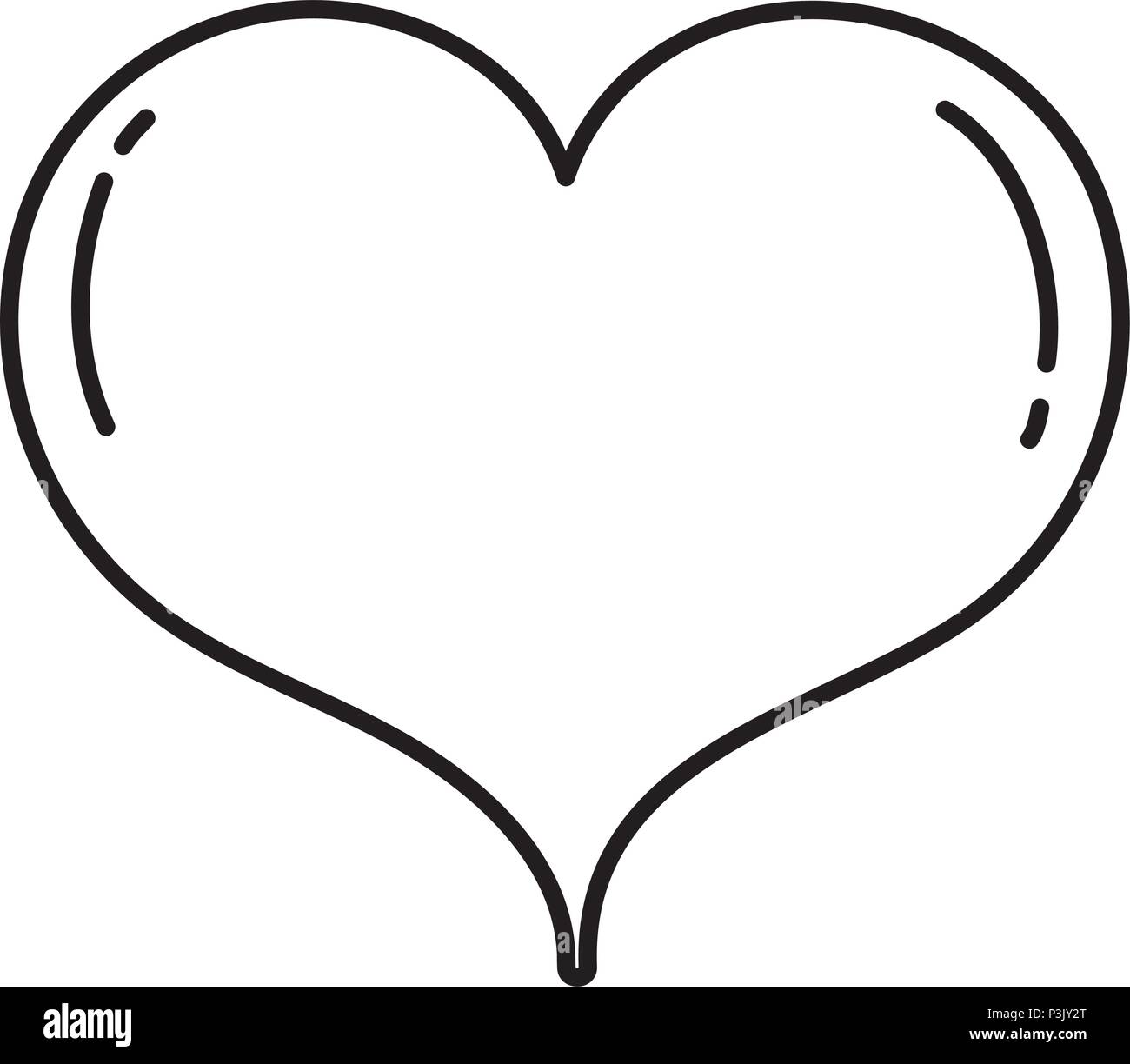 line art heart love symbol design Stock Vector Image & Art - Alamy