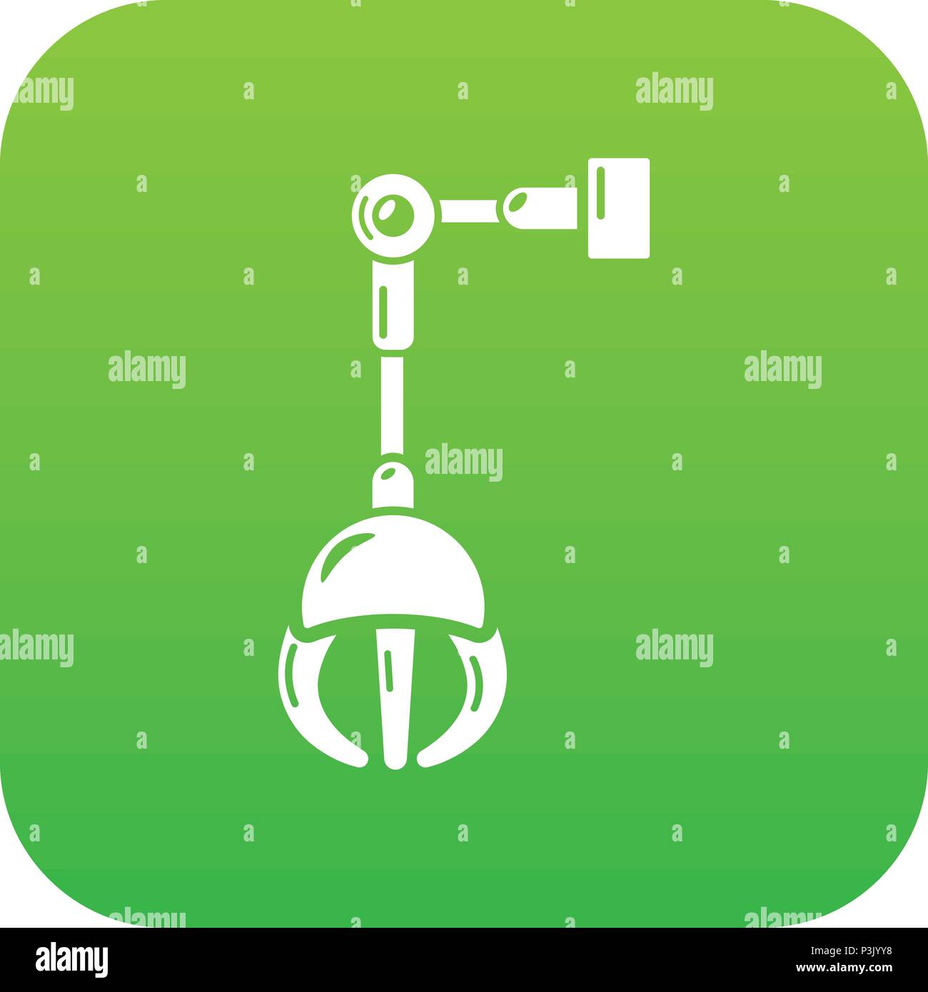 Mechanical grabber icon, simple style. Stock Vector