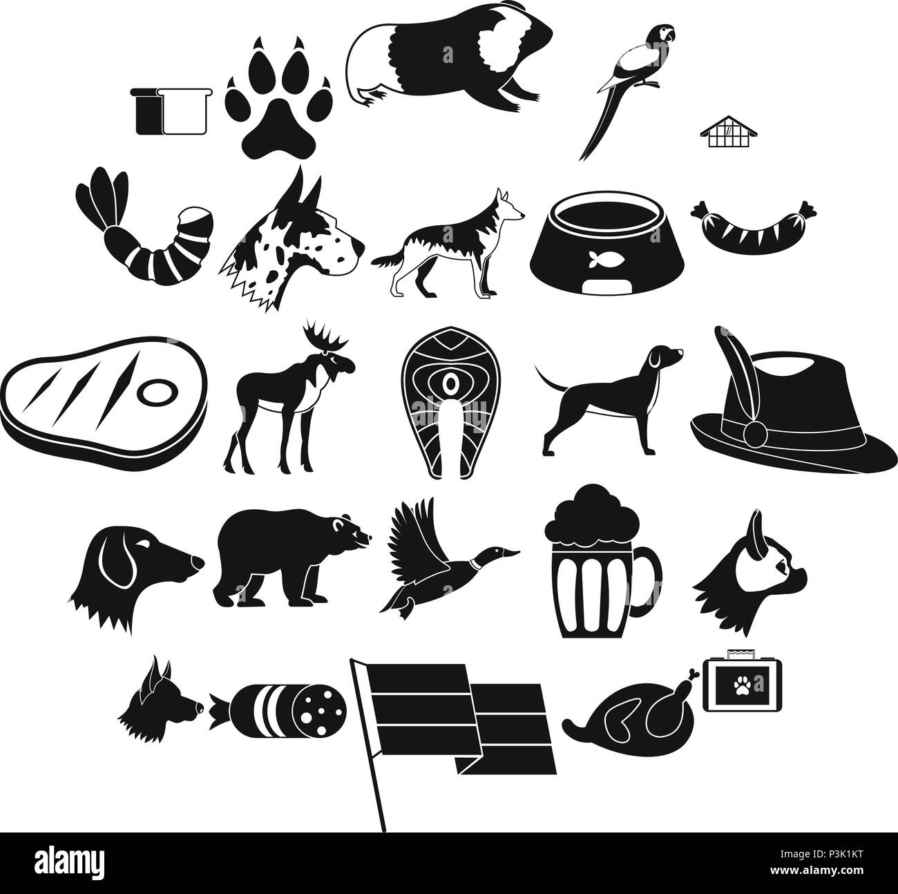 Cur icons set, simple style Stock Vector Image & Art - Alamy