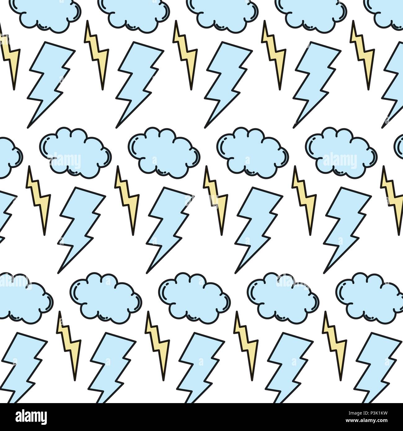 color thunders storm and cloud weather background Stock Vector Image ...