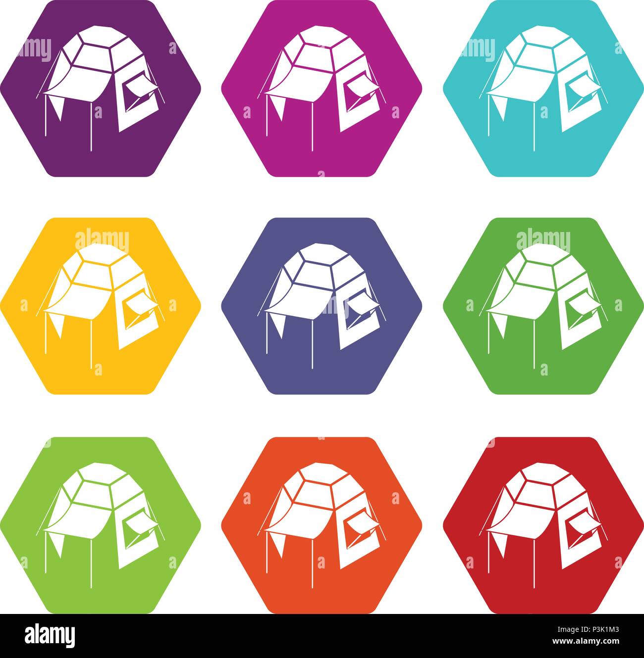Camping tent icons set 9 vector Stock Vector Image & Art - Alamy