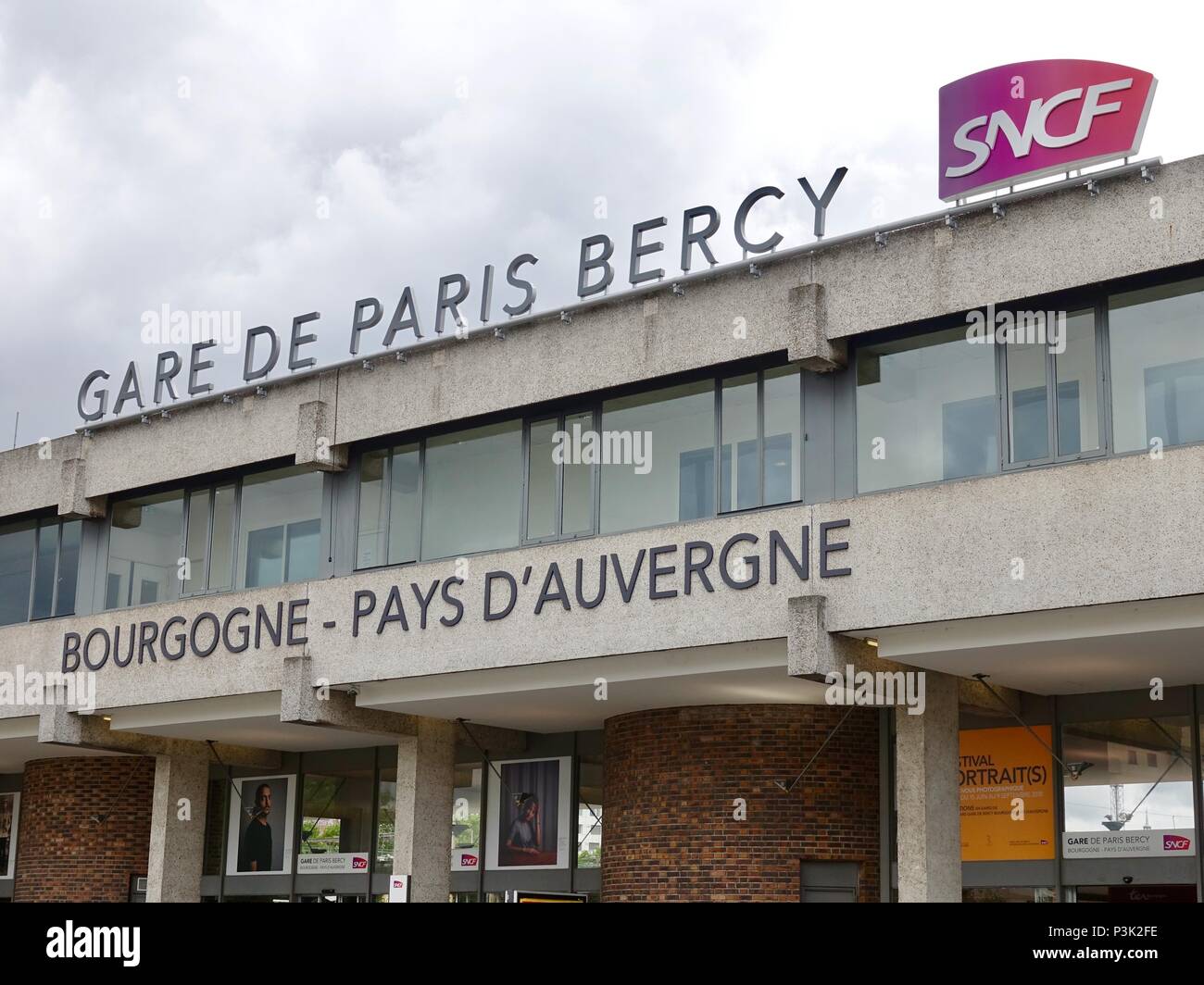 Front of Gare de Bercy, the Bercy train and bus station, Paris, France. Stock Photo