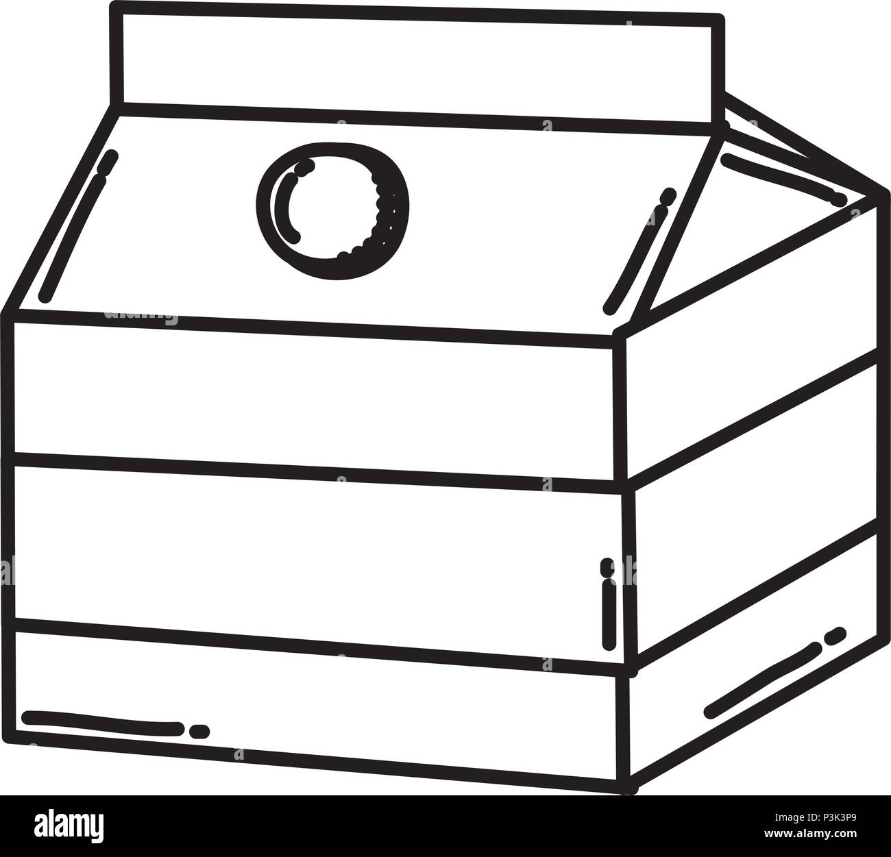 line cute box package decoration style Stock Vector Image & Art - Alamy