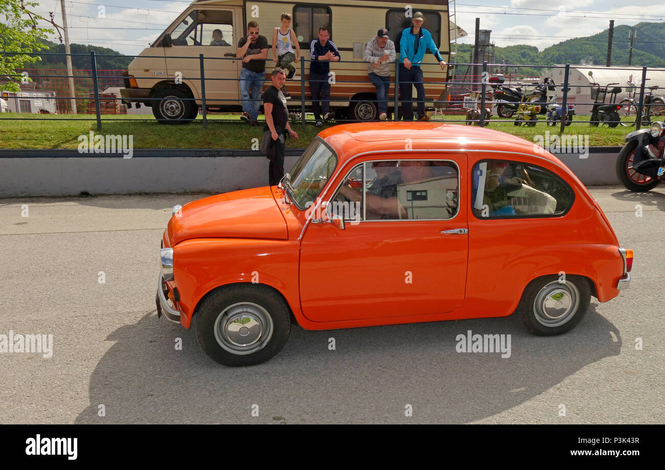 "Zastava 750"  a supermini city car made by the Serbian car maker Zavod Crvena Zastava in Kragujevac made under licence from 1962. It was a version of Stock Photo