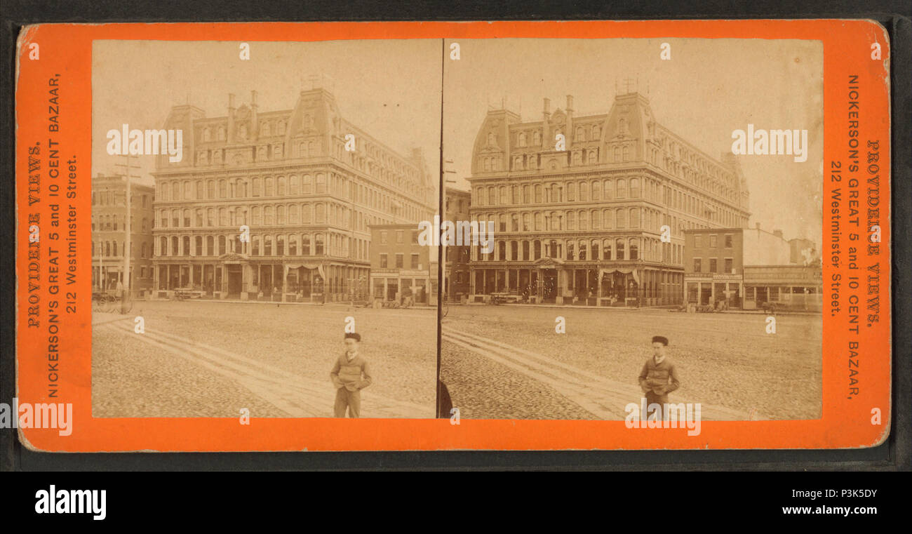 50 Butler Exchange, from Robert N. Dennis collection of stereoscopic views Stock Photo