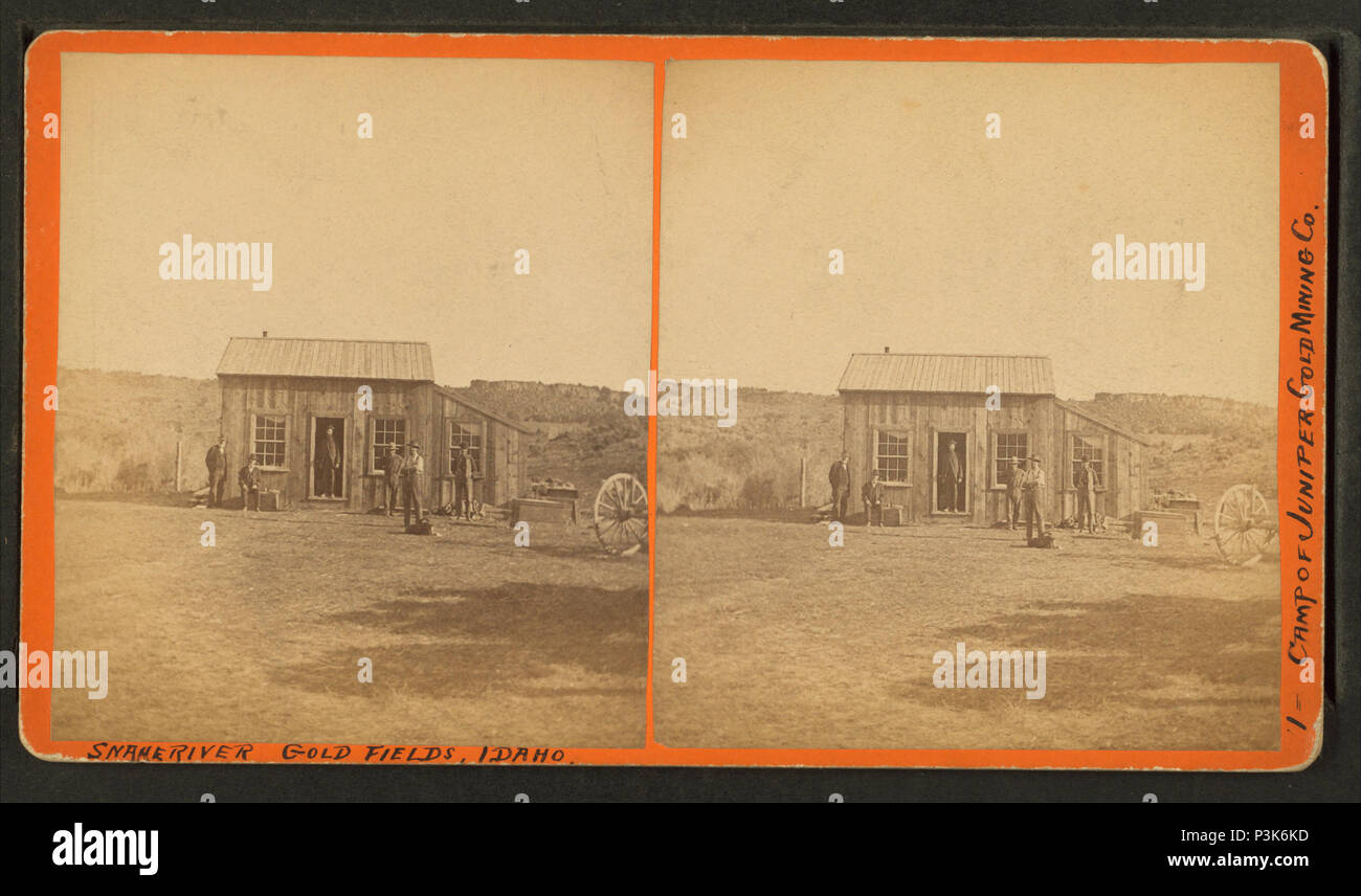 51 Camp of Juniper Gold Mining Co, by Davis Brothers 2 Stock Photo