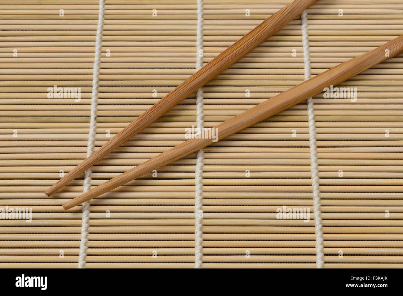 Chopsticks On Bamboo Mat Background Asian Asia Food Decoration