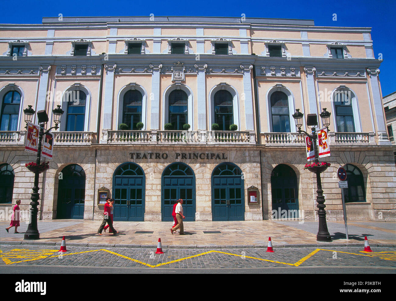 Facade of Principal Theater. Burgos, Spain. Stock Photo
