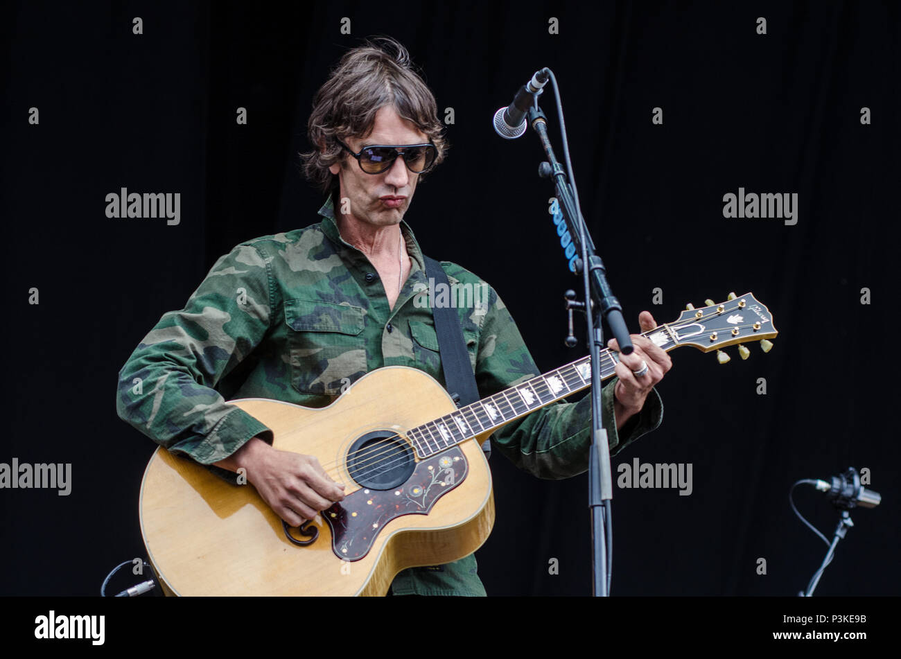 Richard Ashcroft The Verve Performing Live Stock Photo