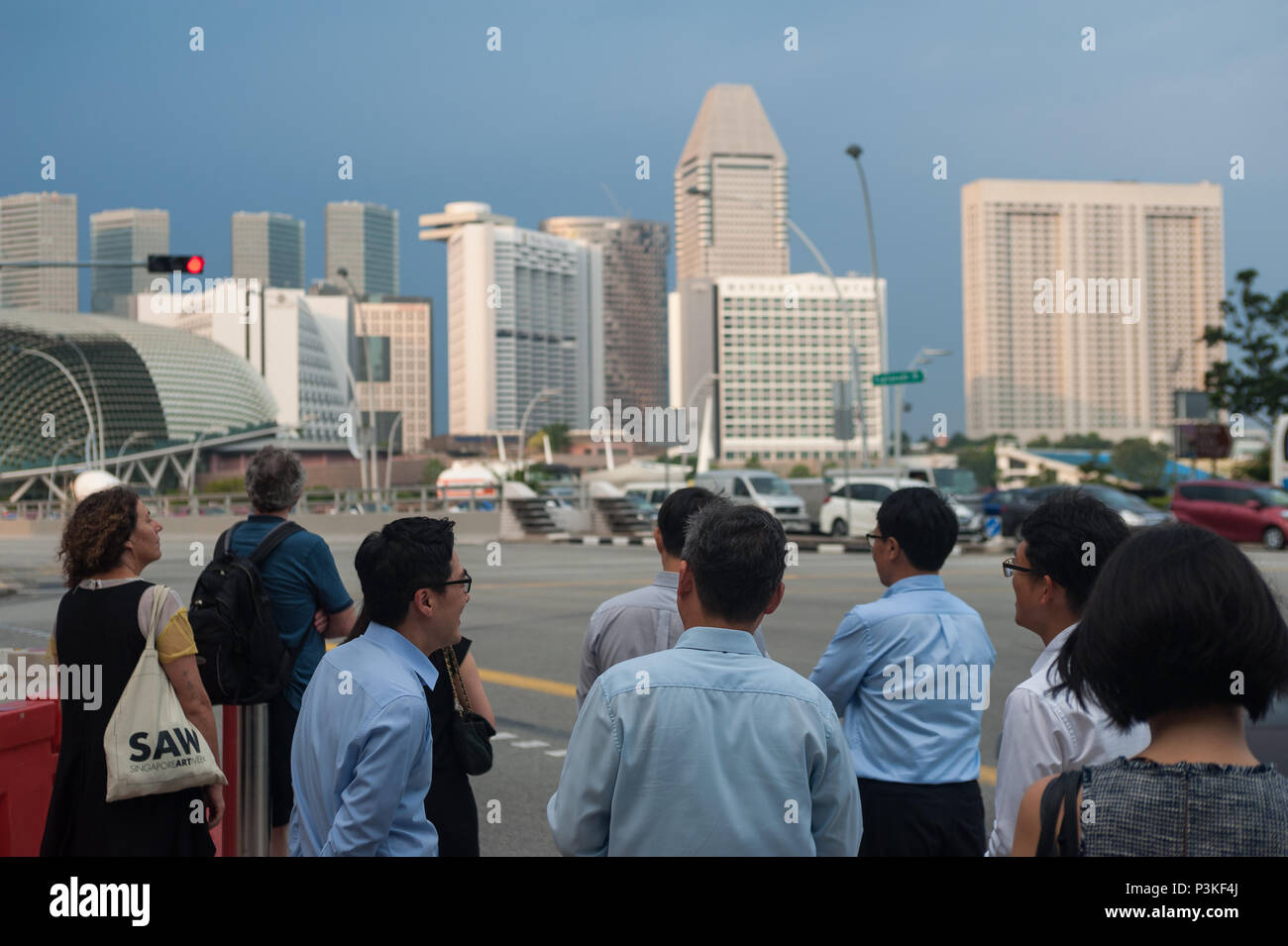 Singapore pedestrian crossing hi-res stock photography and images - Alamy
