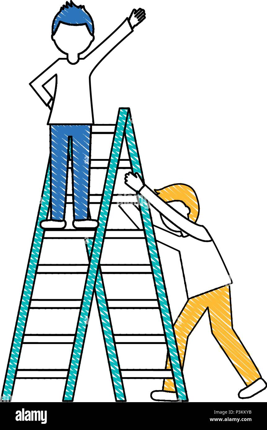 Industrial metal stairway Stock Vector Images - Alamy