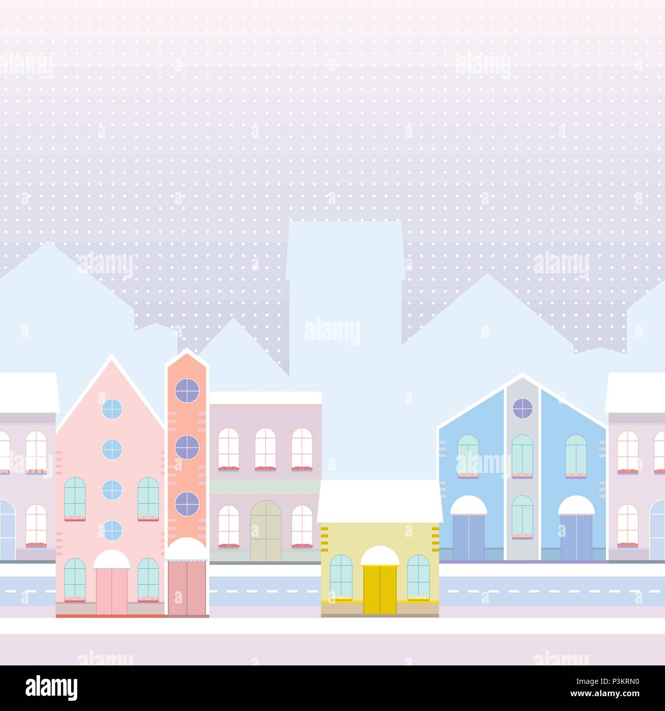 House buildings, home seamless background pattern Stock Vector Image ...