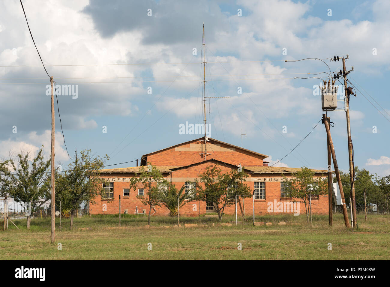 DEWETSDORP, SOUTH AFRICA - APRIL 1, 2018: The historic power station in