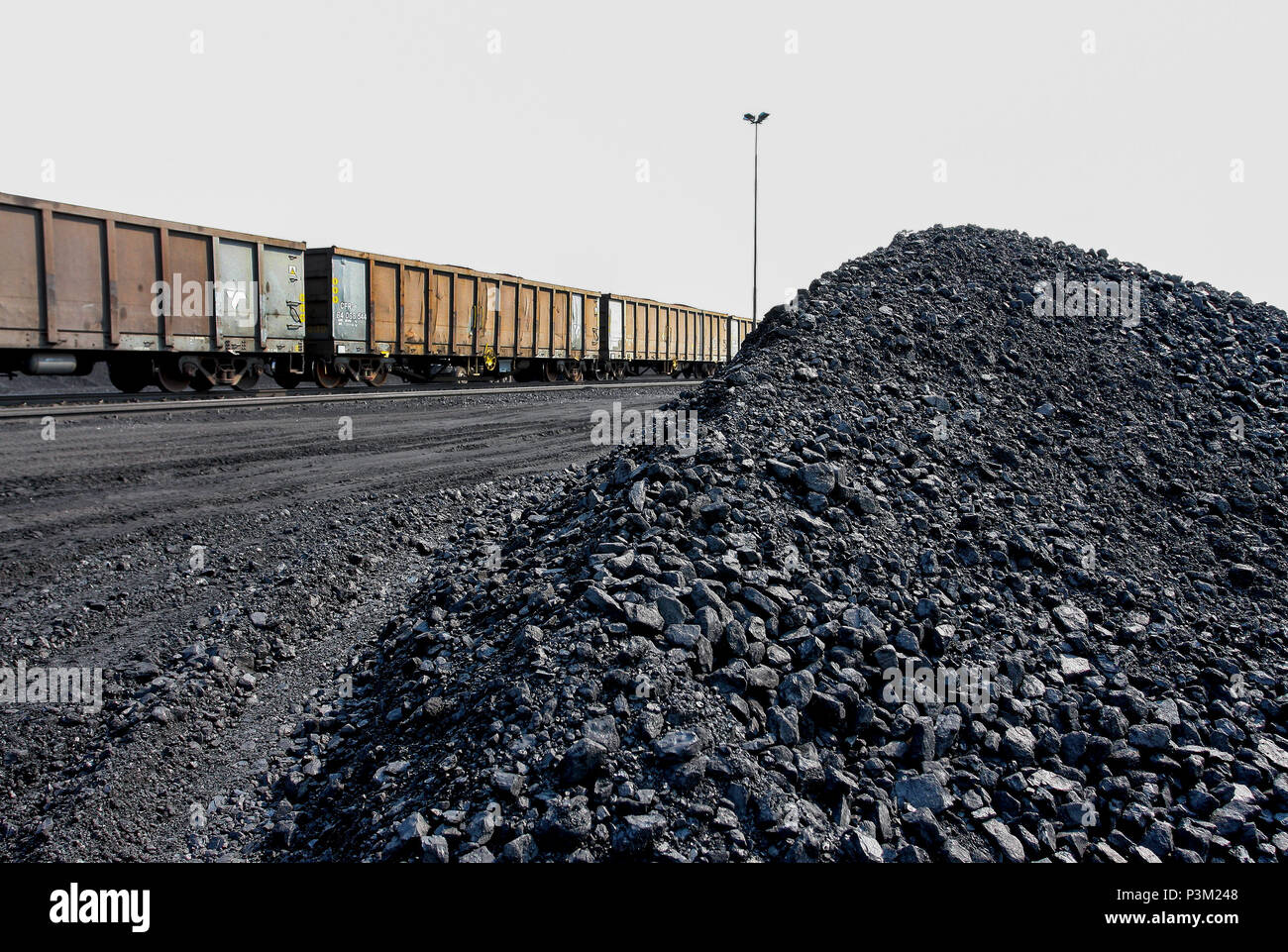 Railway Siding for transportation of Coal Stock Photo Alamy