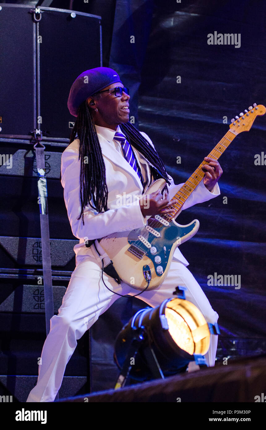 Chic Featuring Nile Rodgers Preforming Live Stock Photo