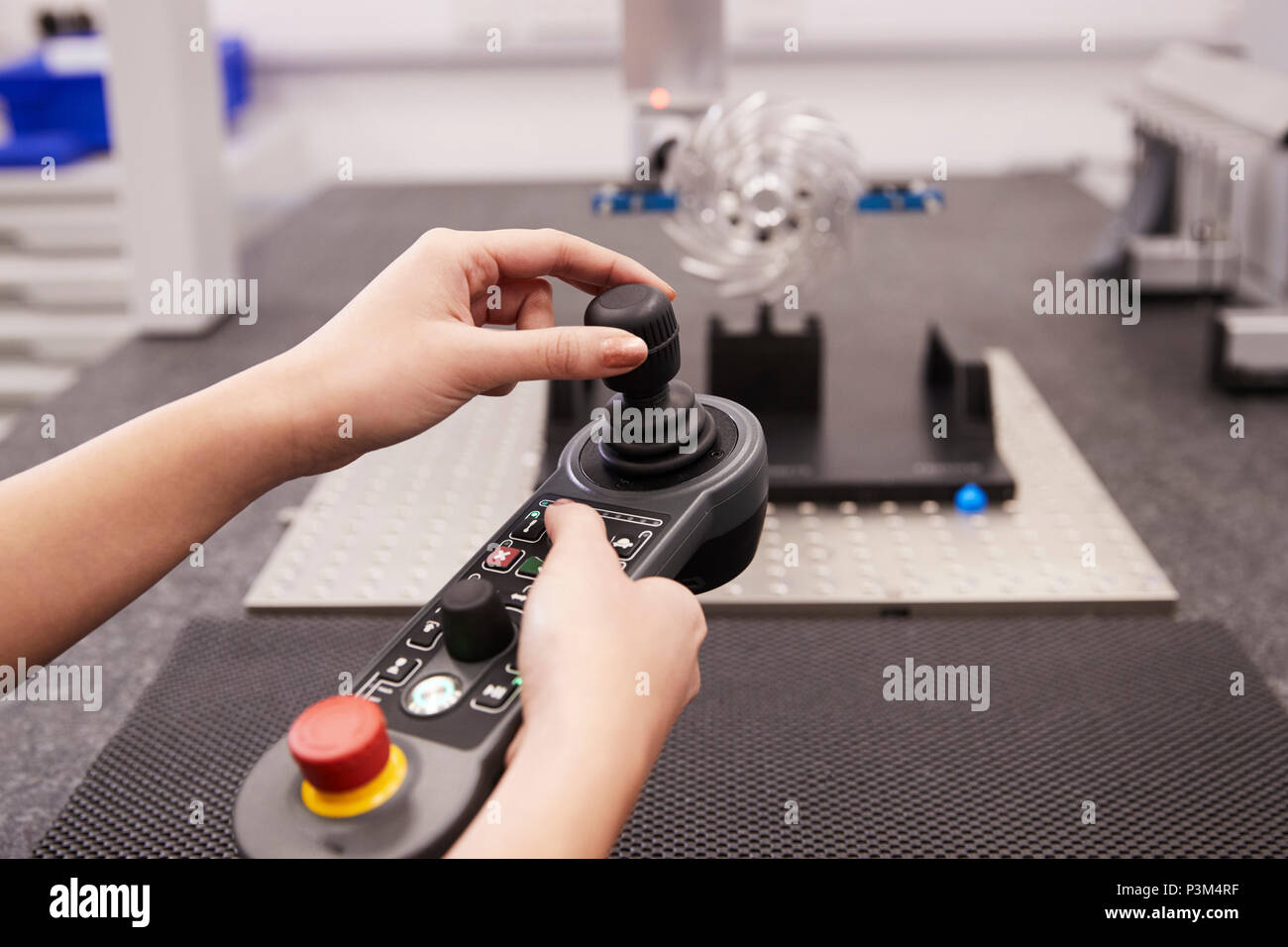 Close Up Of Joystick Control On CMM Coordinate Measuring Machine Stock Photo Alamy