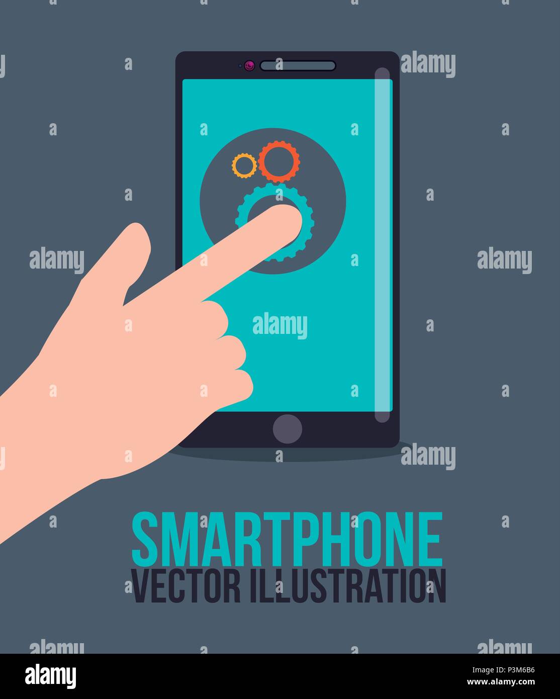 Smartphone technology graphic design, vector illustration eps10 Stock ...